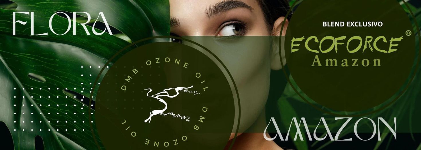 flora amazon's brand banner, with dmb ozone oil products.