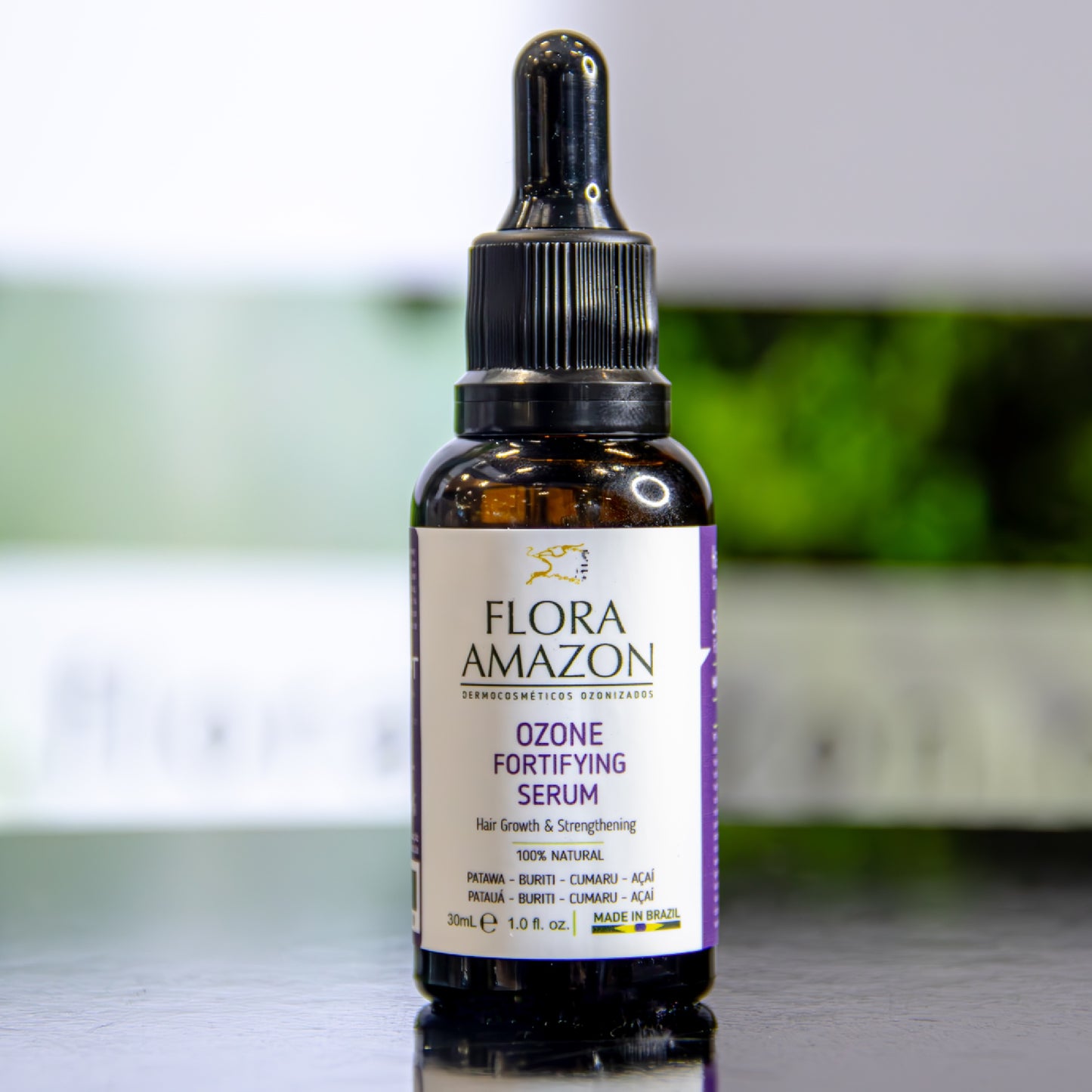 ozone fortifying serum by flora amazon for hair growth and strengthening.